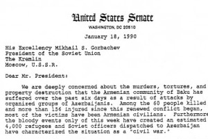 US Senators letter to Mikhail Gorbachev
